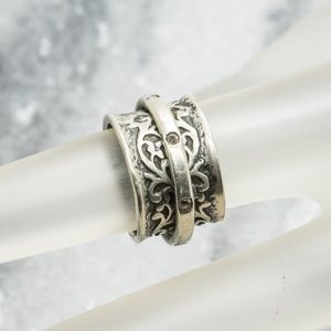 Sterling Silver Spinner Ring Size 4.75